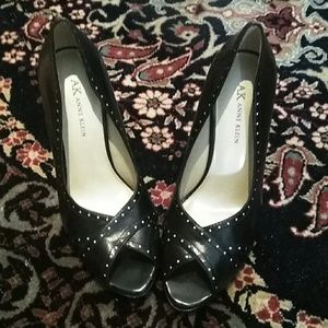 Anne Klein  black open toe heel